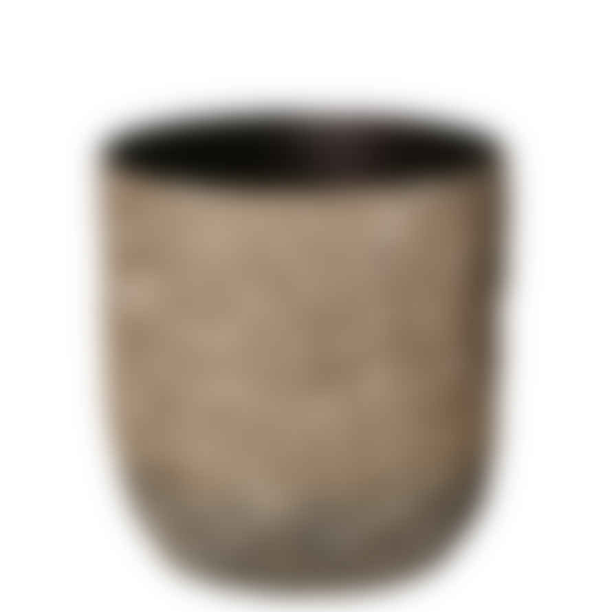 Not specified Metal Plant Pot - Stone Finish (12x11cm)