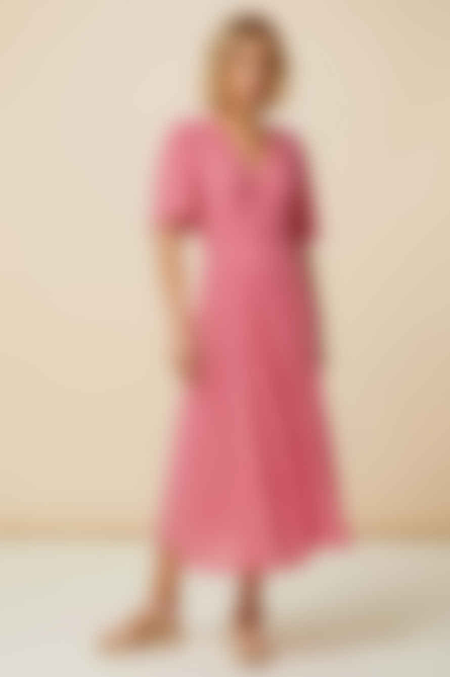 ASPIGA Shelley Wrap Dress Cerise Pink