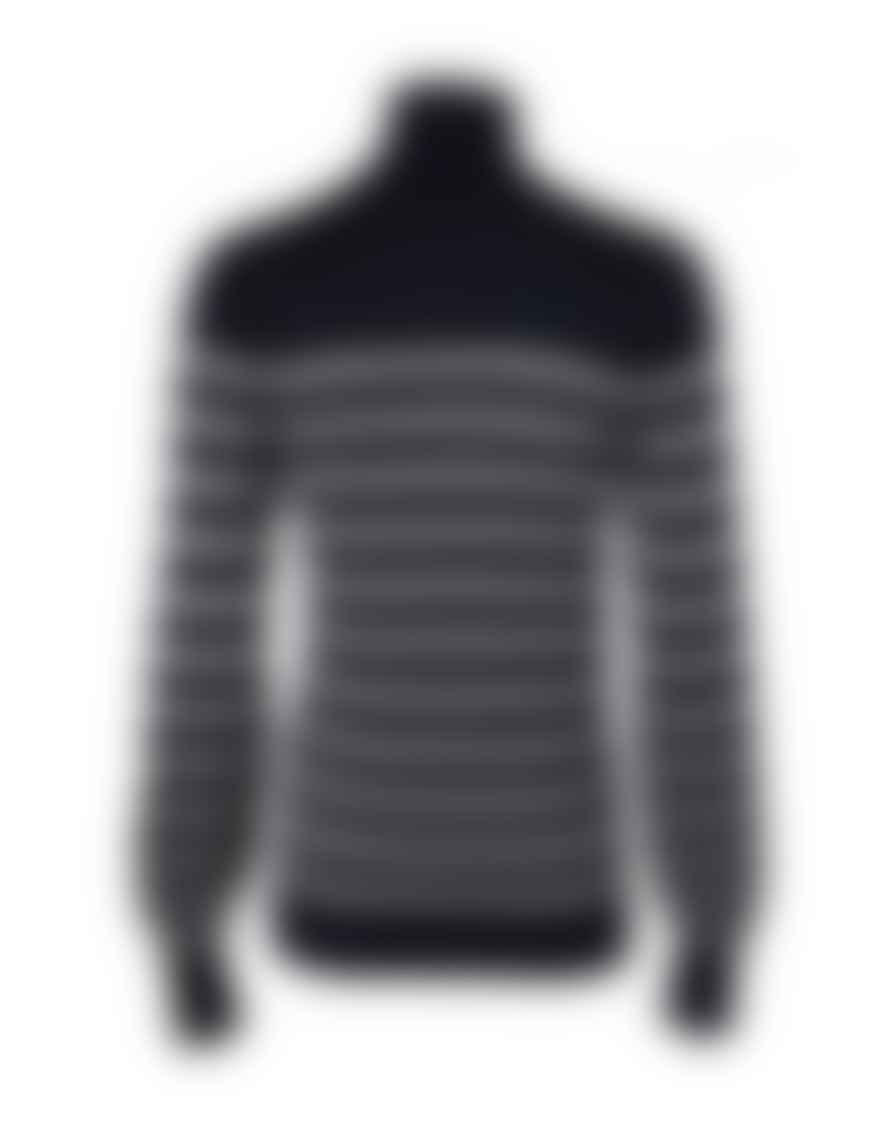 Holland Cooper Holland Cooper Kelsie Roll Neck Knit Col: Ink Navy Natural Stripe, Siz