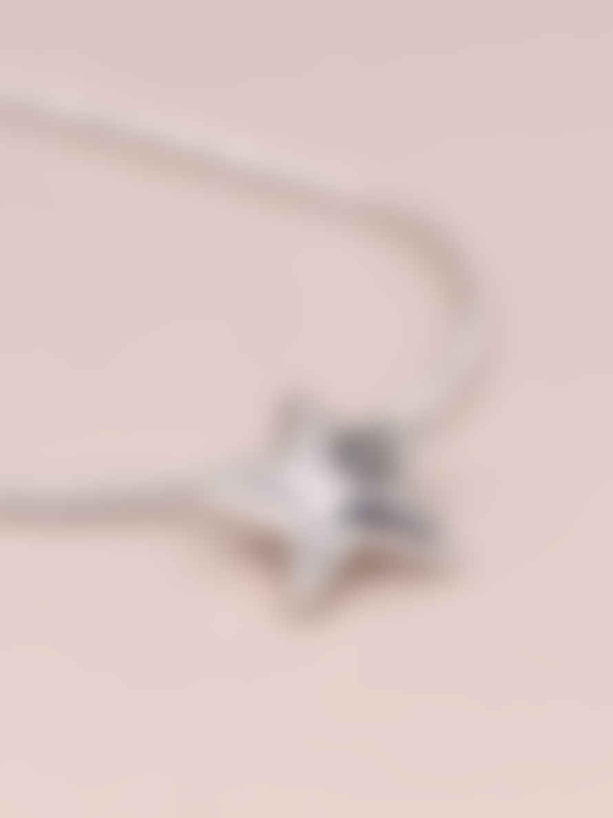 POM Shiny Sp Star Necklace With Inset Heart