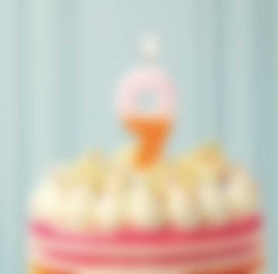 Ginger Ray Ombre Number Hand Coloured Birthday Cake Candles