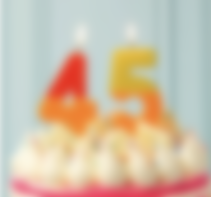 Ginger Ray Ombre Number Hand Coloured Birthday Cake Candles