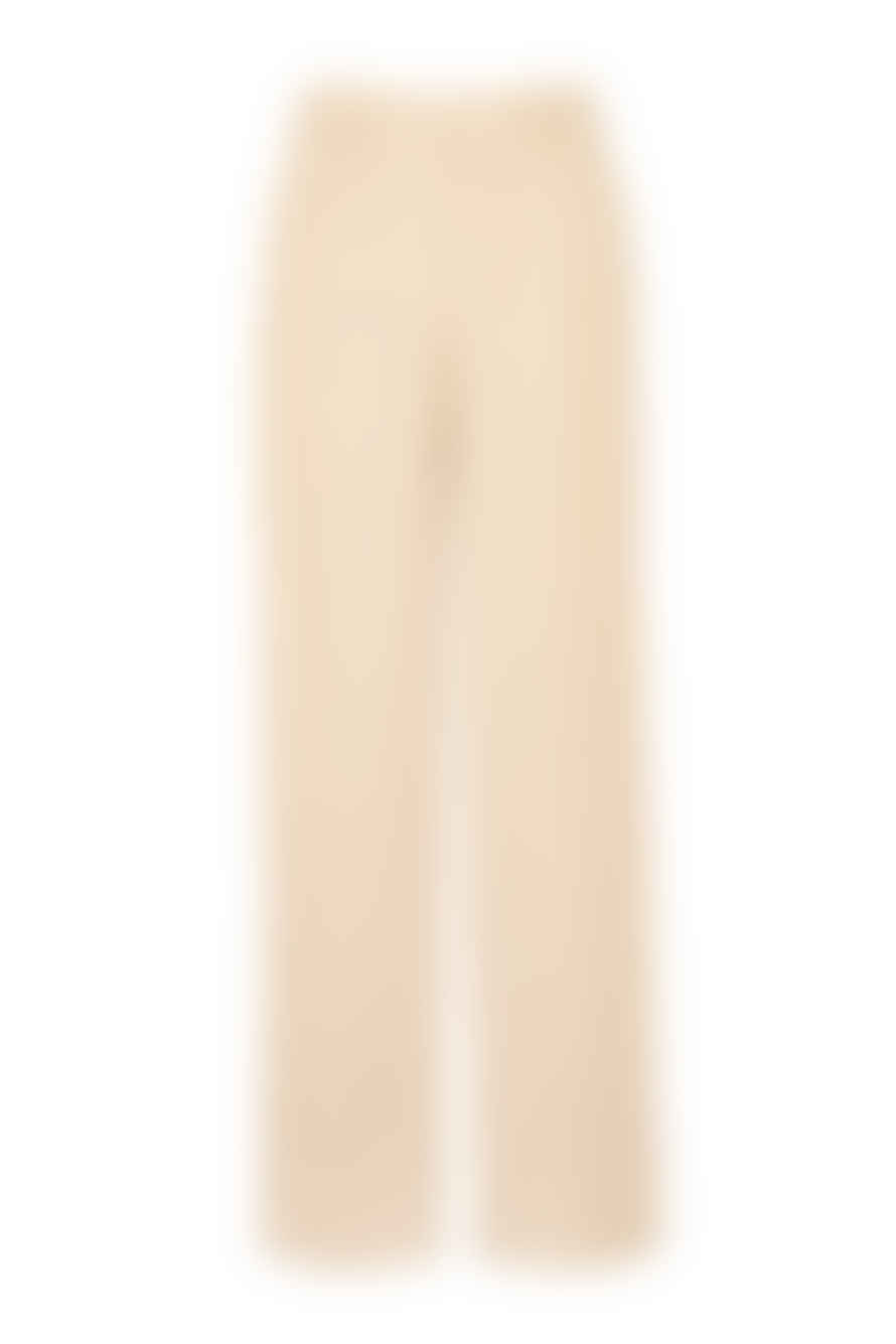 Anna James Straight-leg Trousers In Neutral Linen By
