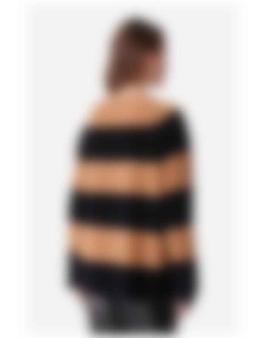 Vanessa Bruno Vanessa Bruno Dania Wide Stripe Merino Jumper Col: 145 Cannelle/noir,