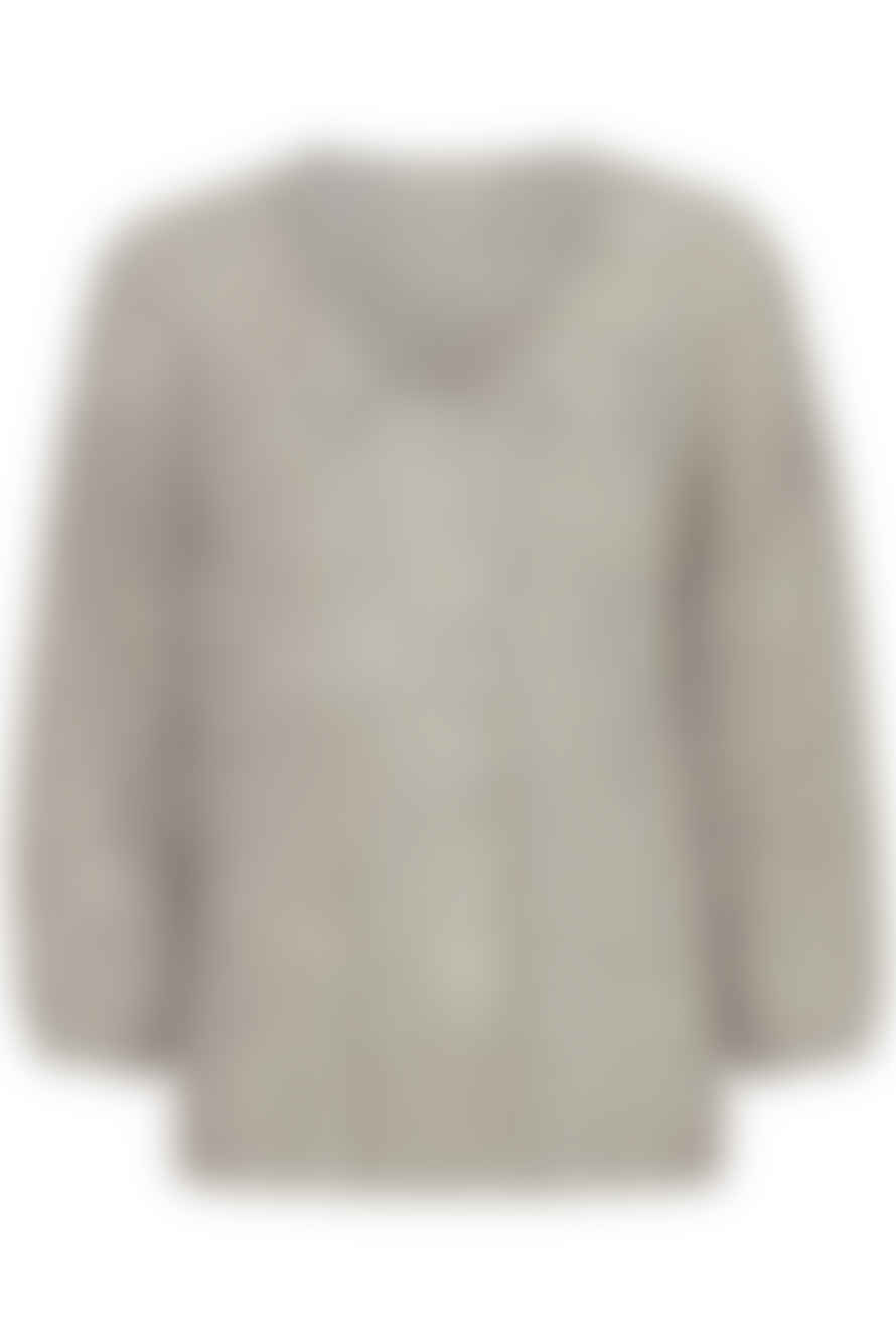 Fransa Sissel Pullover In Light Grey Melange