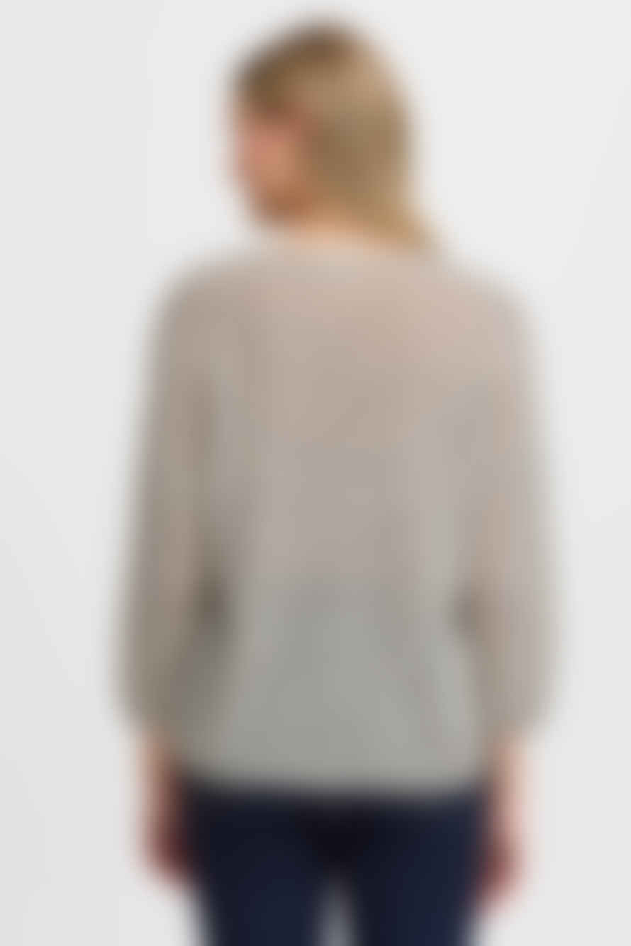 Fransa Sissel Pullover In Light Grey Melange