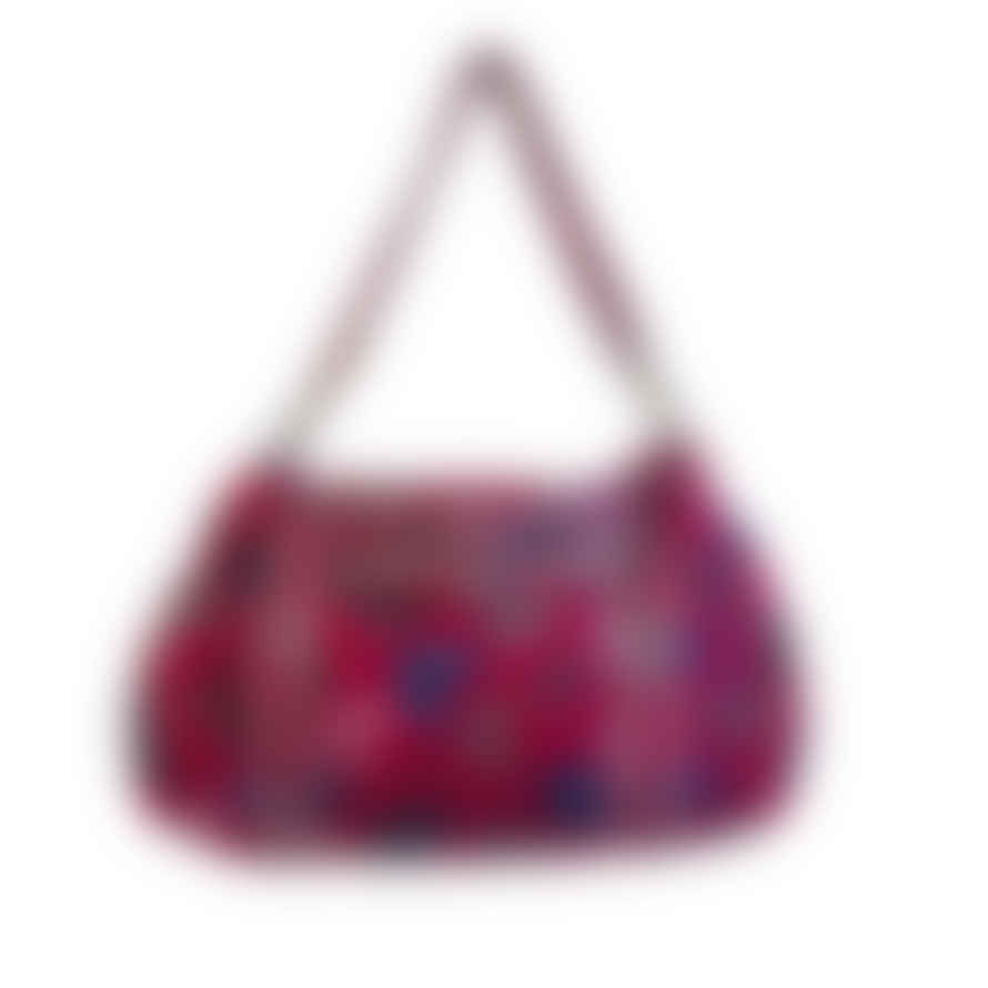 Vani Kantha Duffle Bags Cotton Block Printed Pink Papillon