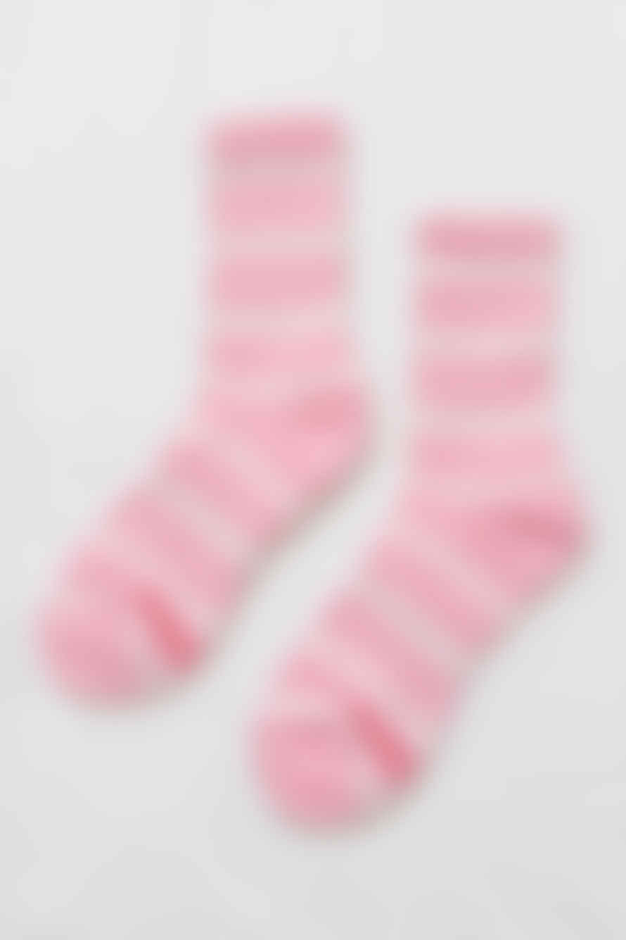 Le Bon Shoppe Boyfriend Pink And White Striped Socks