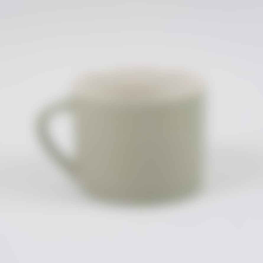 Nkuku Pair of Short Ela Mugs - Sage Green