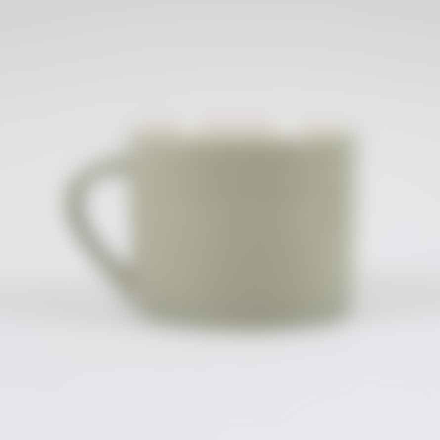 Nkuku Pair of Short Ela Mugs - Sage Green