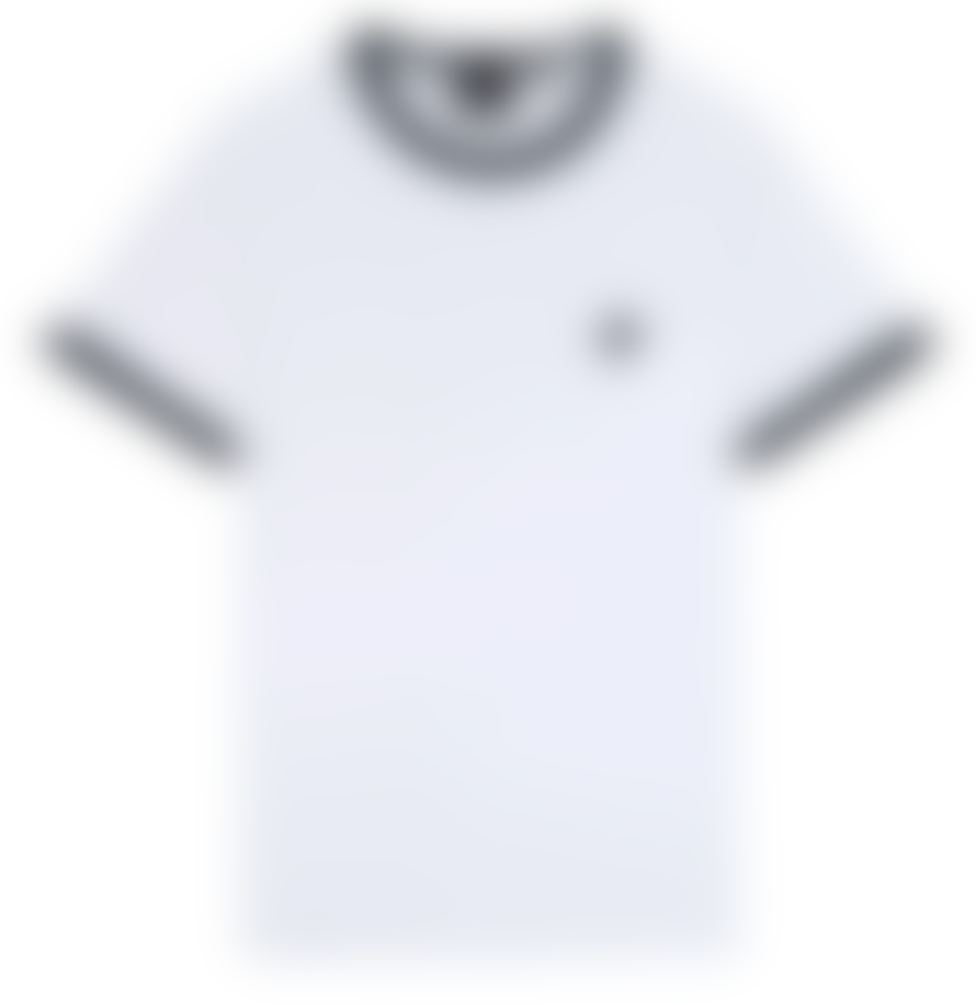 Lyle and Scott Lyle & Scott Tonal Ringer Tee White & Dark Navy