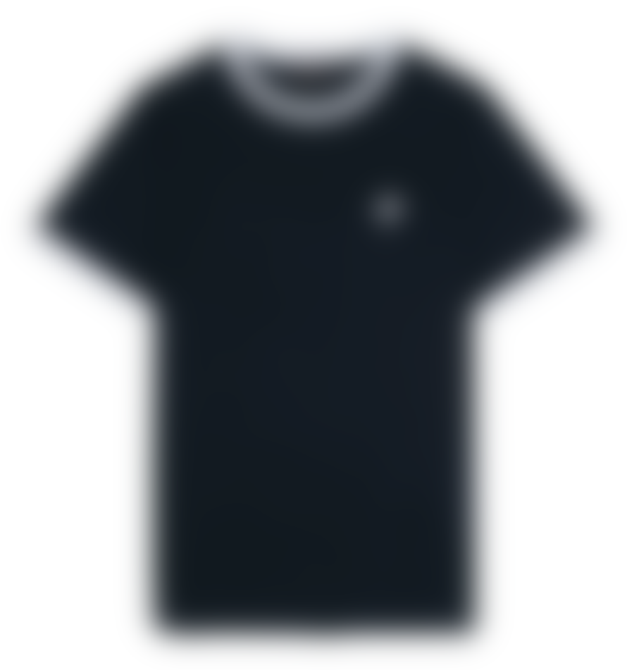 Lyle and Scott Lyle & Scott Tonal Ringer Tee Dark Navy & White