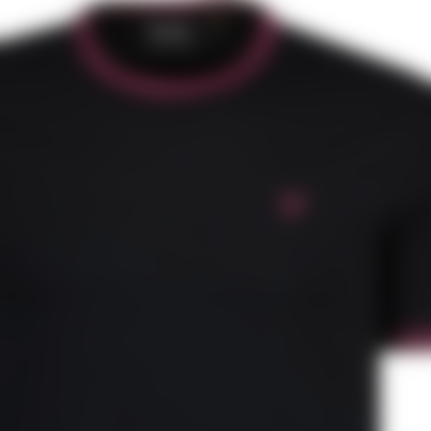 Lyle and Scott Lyle & Scott Tonal Ringer Tee Jet Black & Burgundy