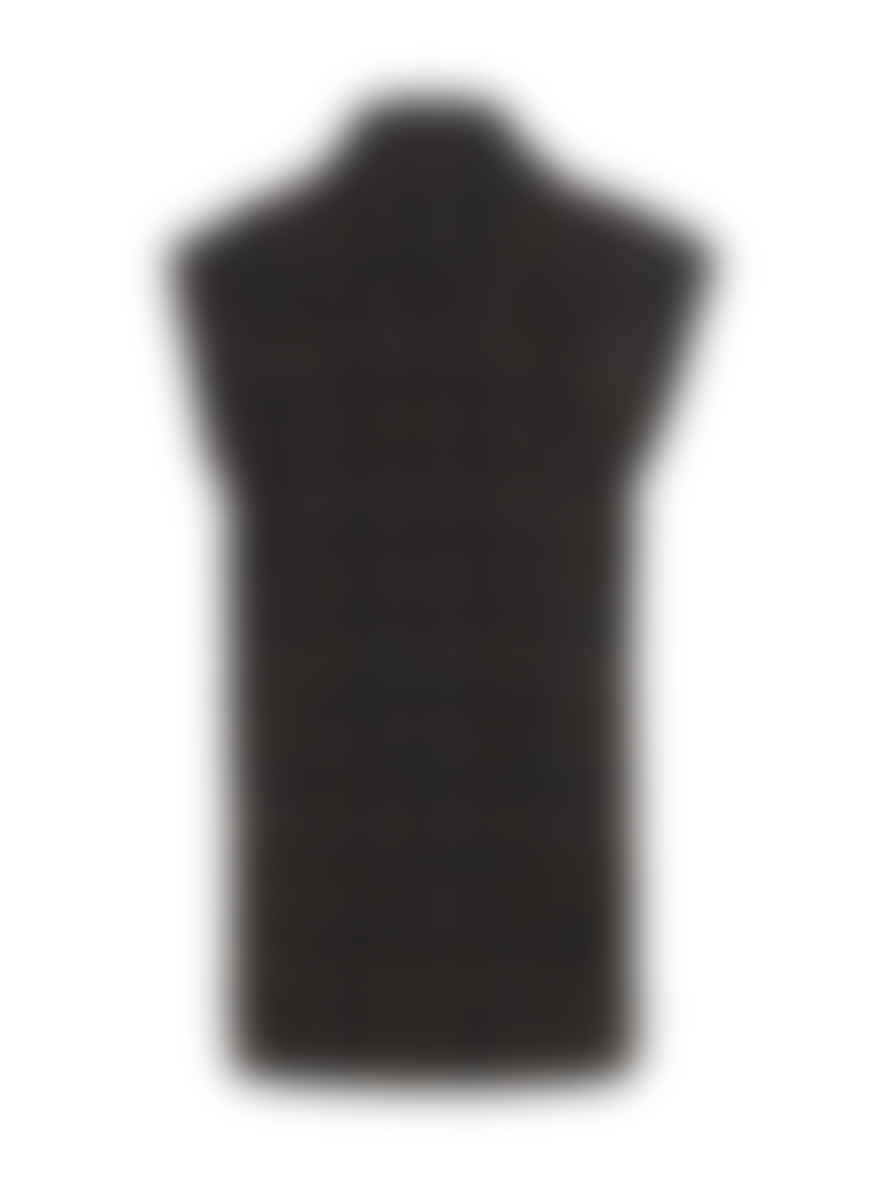 Riani Long Tweed Check Waistcoat Black Patterned