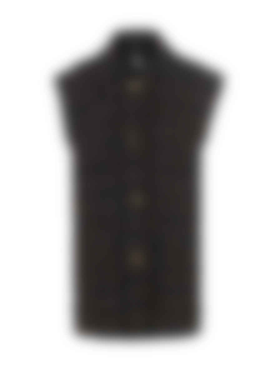 Riani Long Tweed Check Waistcoat Black Patterned