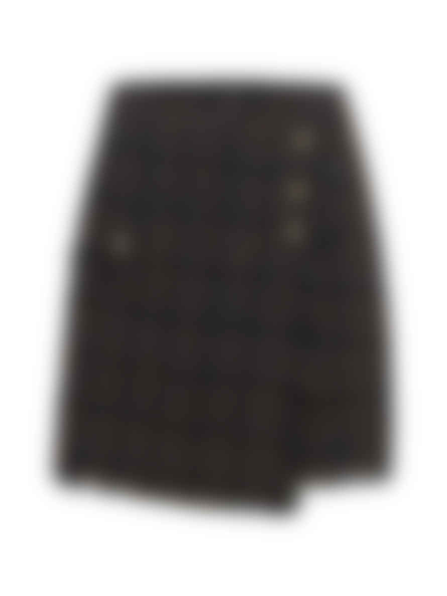 Riani Tweed Check Mini Skirt Black Patterned