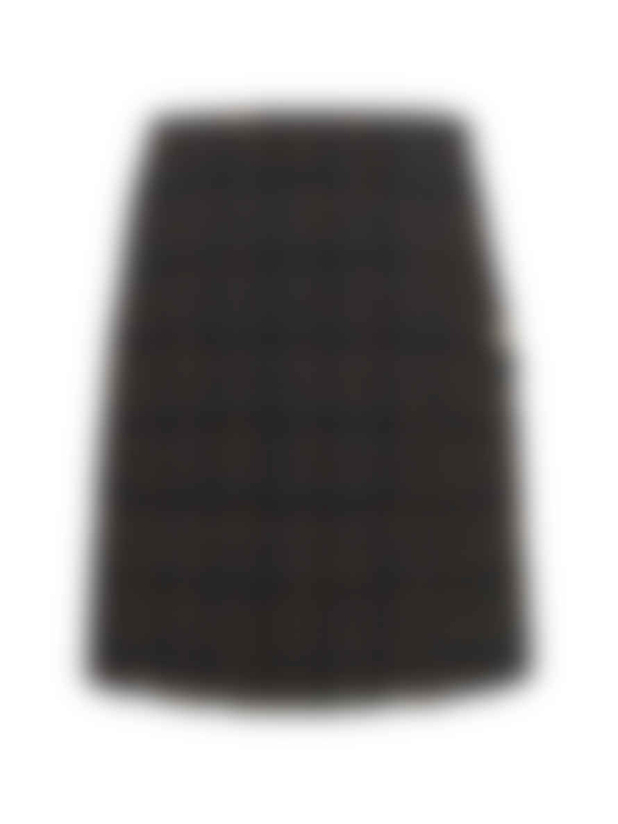 Riani Tweed Check Mini Skirt Black Patterned