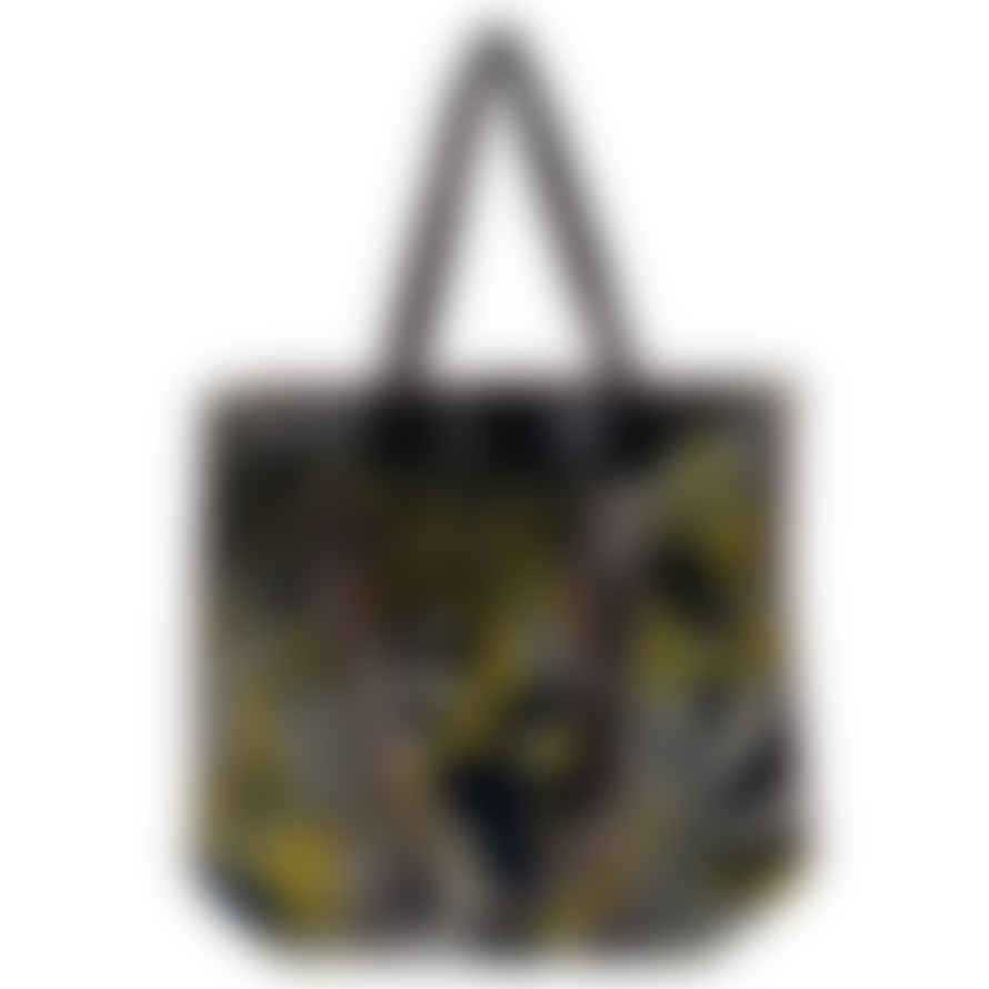 SIXTON LONDON Madagascar Velvet Tote Bag Monochrome Floral - Large