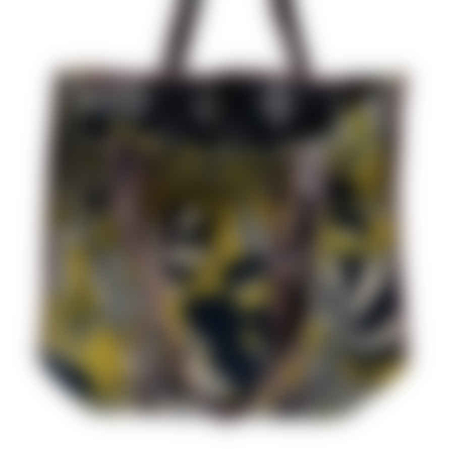 SIXTON LONDON Madagascar Velvet Tote Bag Monochrome Floral - Large