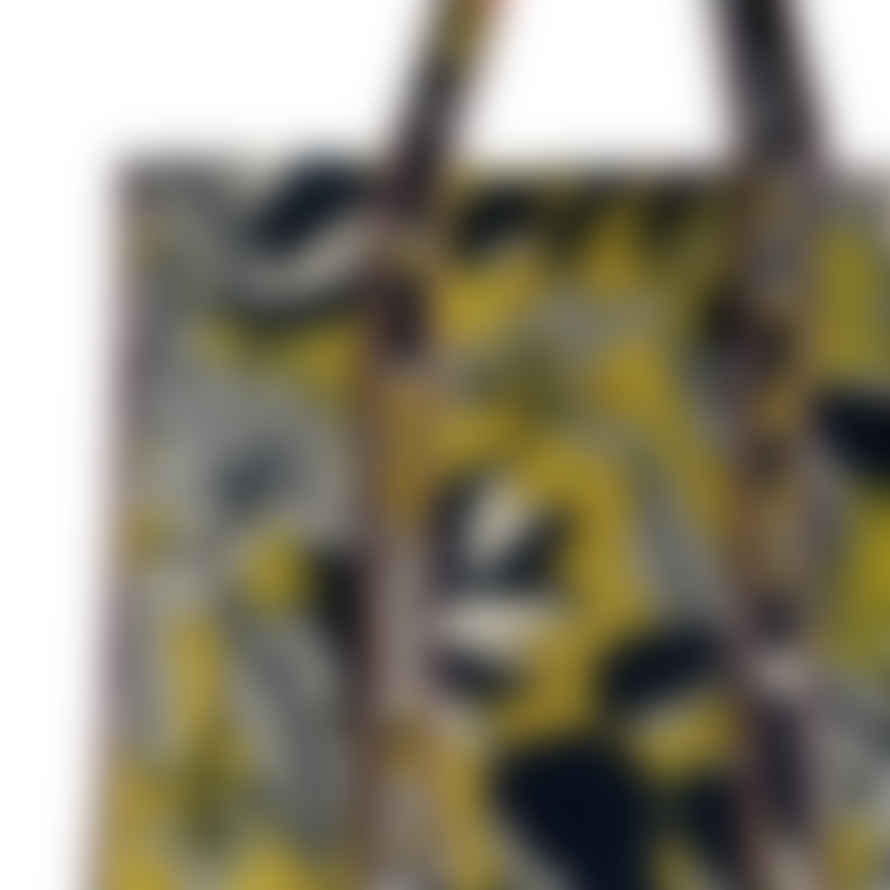 SIXTON LONDON Madagascar Velvet Tote Bag Monochrome Floral - Large