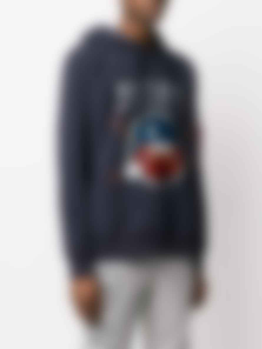 Alpha Industries Blue Mission to Mars Hoody Sweatshirt