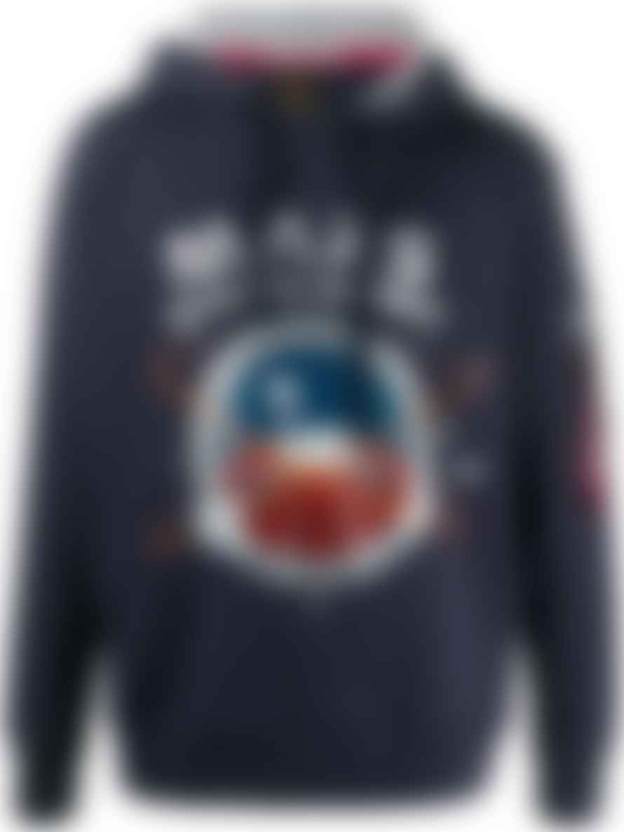 Alpha Industries Blue Mission to Mars Hoody Sweatshirt