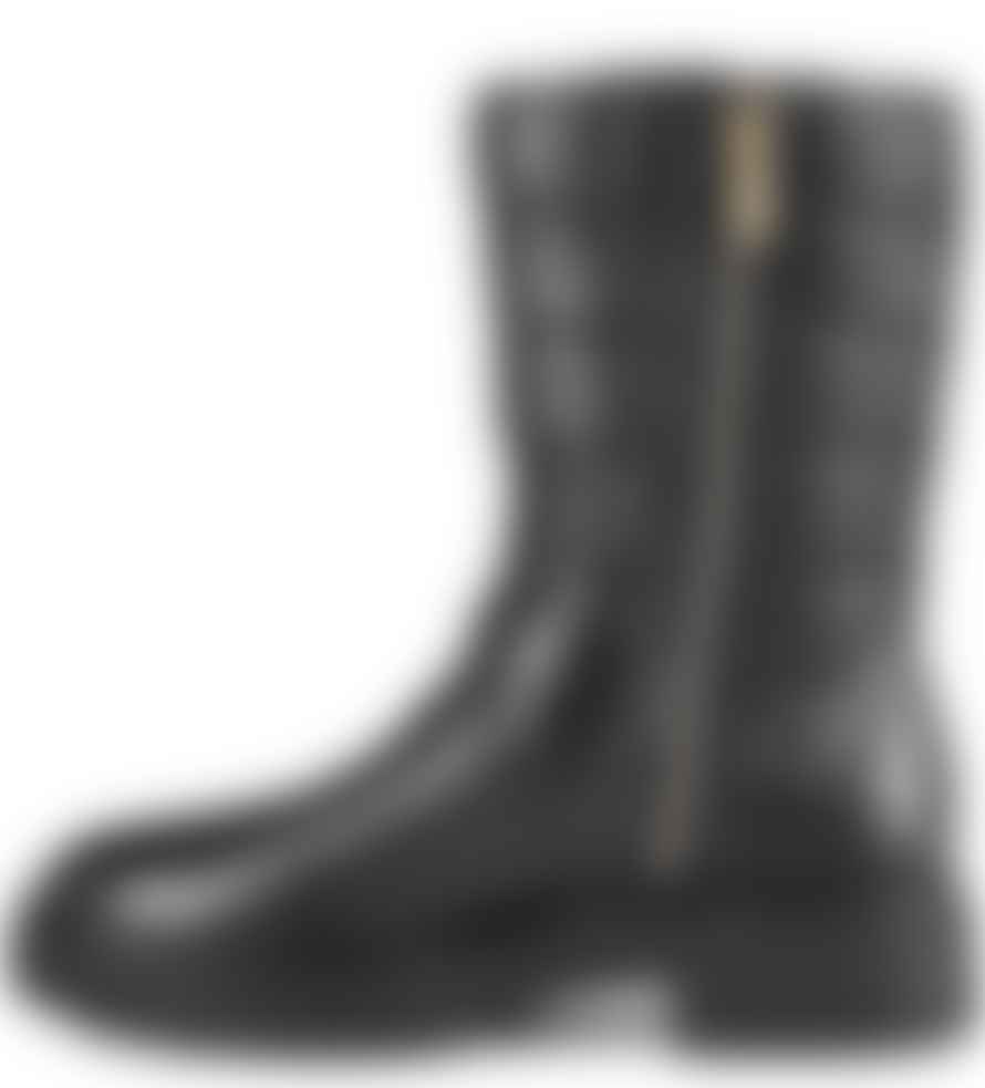 Michael Kors Black Layton Quilted Leather Boots