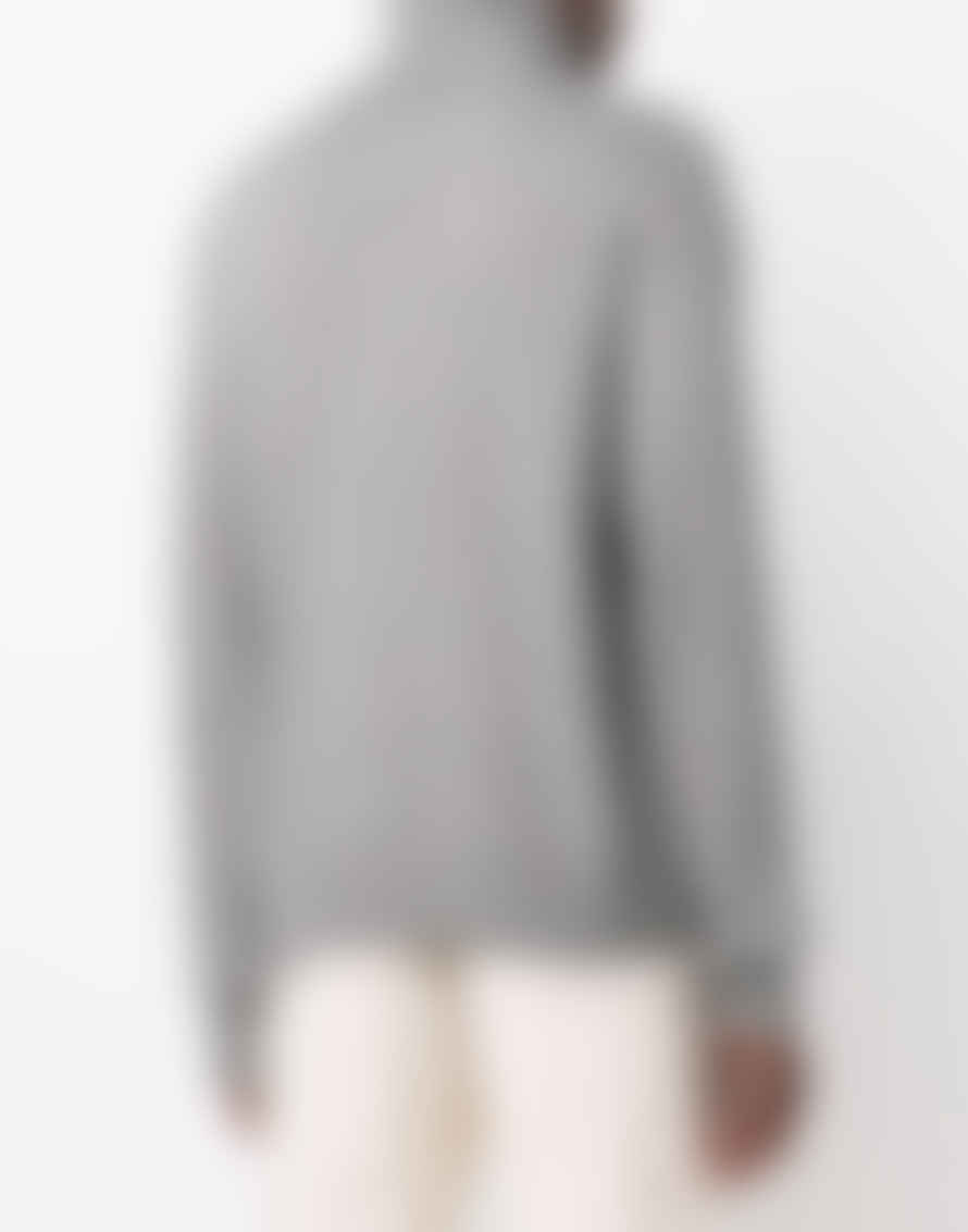 Off White Medium Grey Basic Knit Turtleneck Sweater