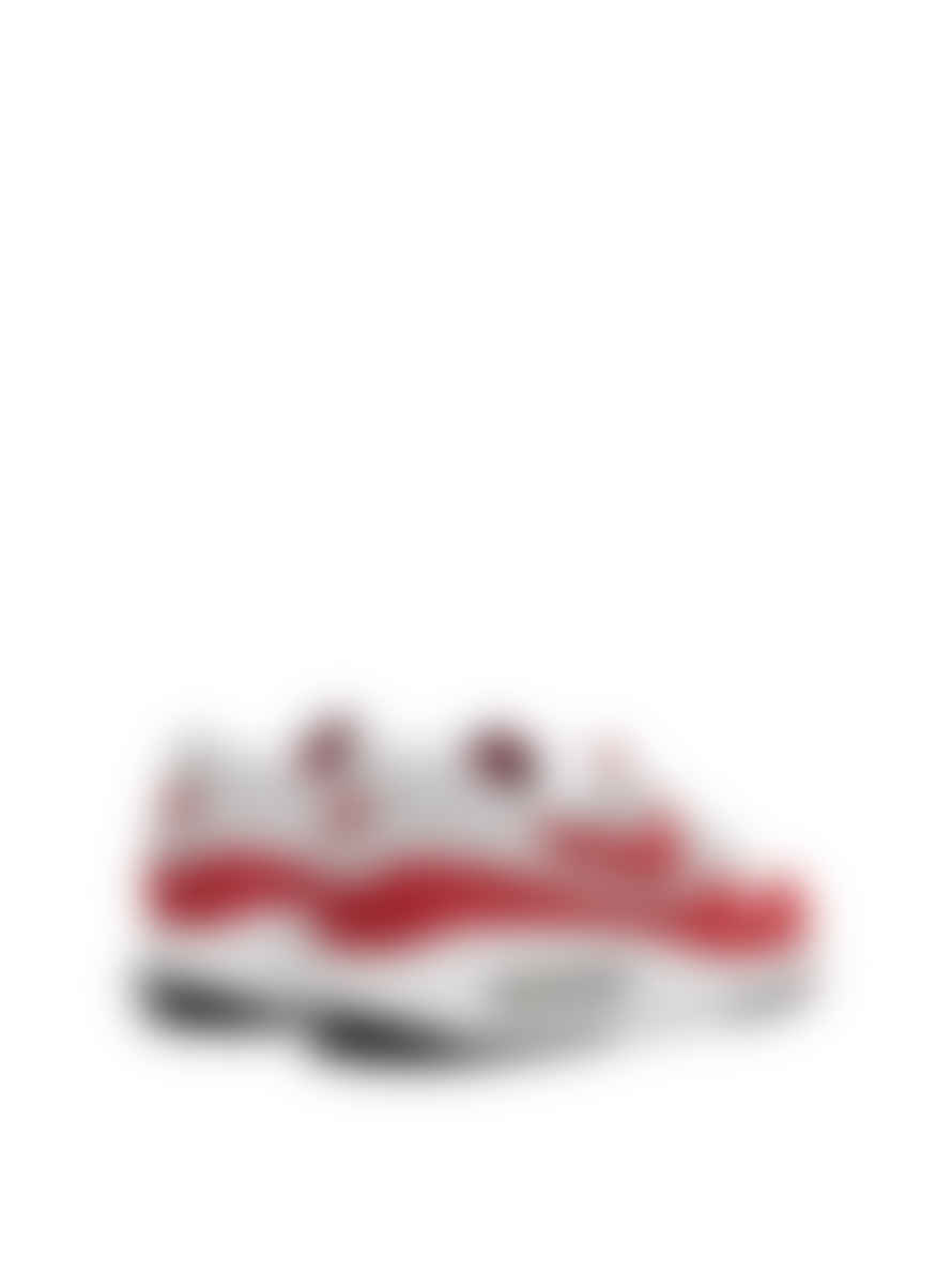 Nike White and University Red Air Max 1 86 OG Big Bubble Sneakers