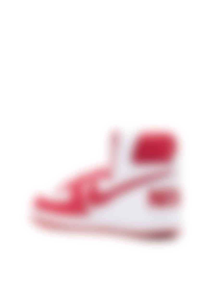 Nike White and University Red Terminator High Sneakers