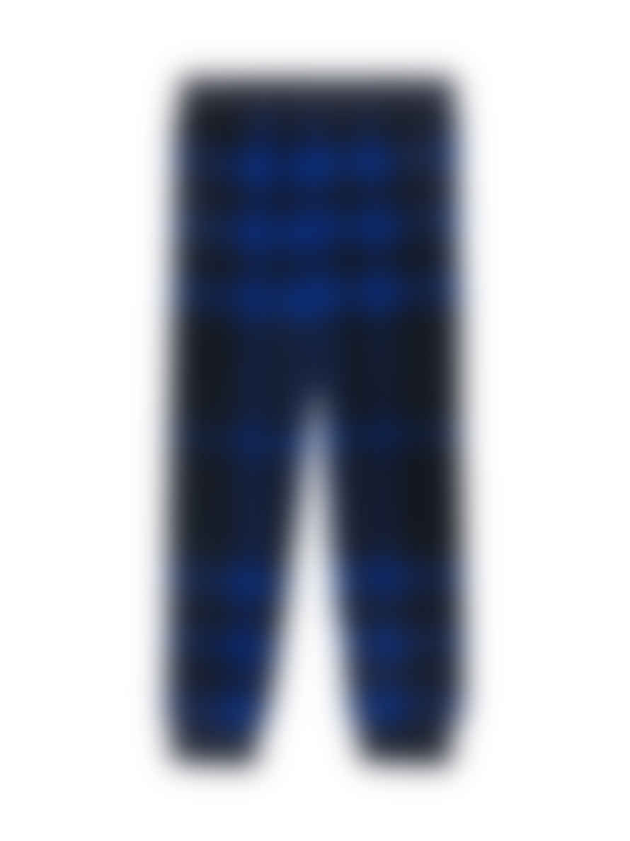 Burberry  Deep Royal Blue Dimitri Check Fleece Pants