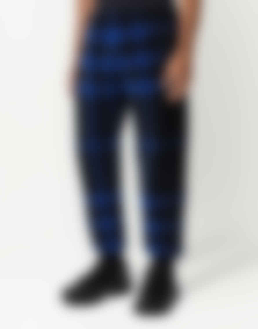 Burberry  Deep Royal Blue Dimitri Check Fleece Pants