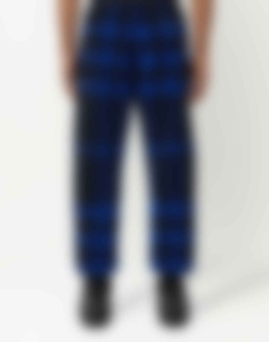 Burberry  Deep Royal Blue Dimitri Check Fleece Pants