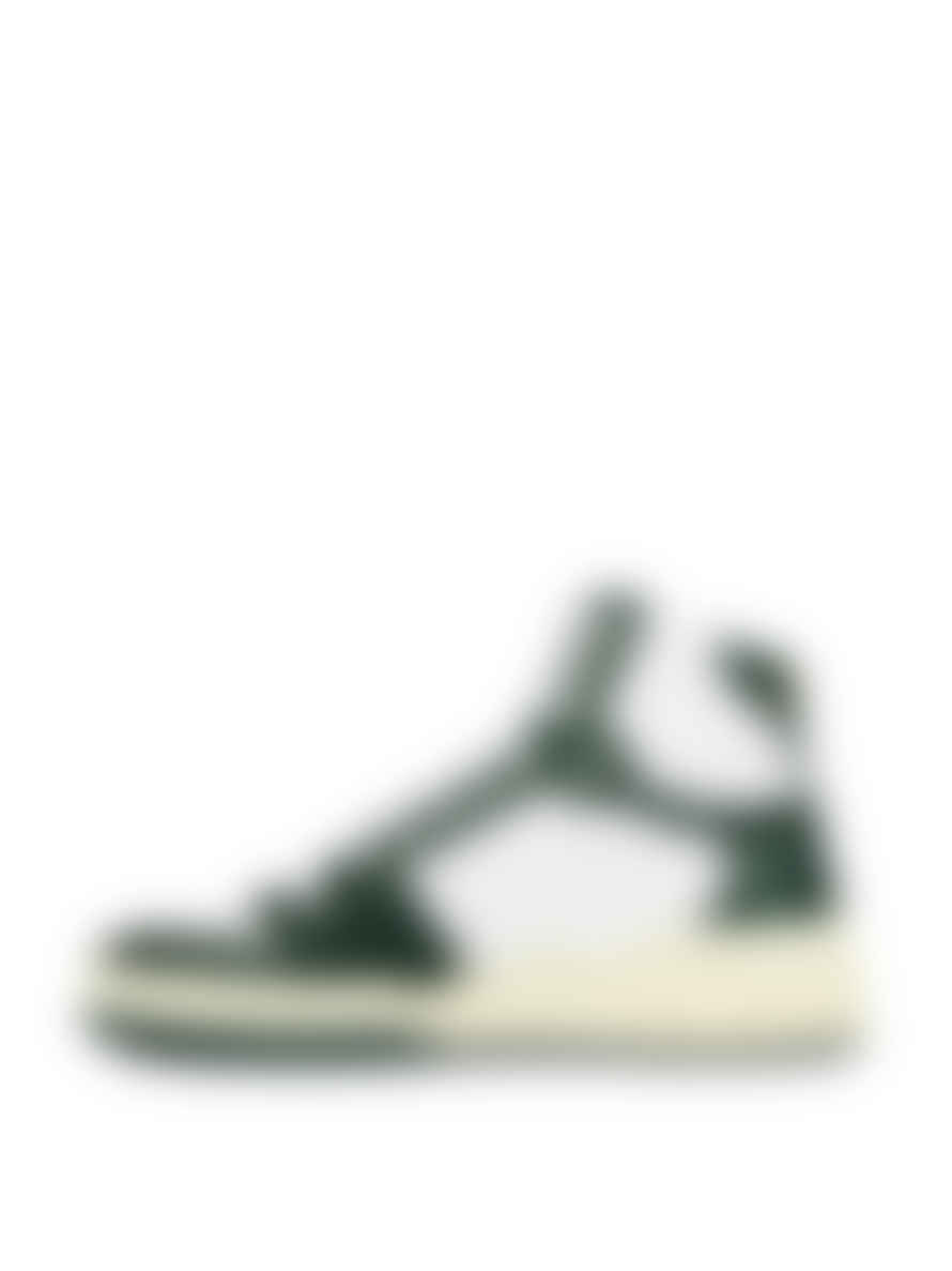 Saint Laurent Green Sl24 Logo Mid Top Sneakers