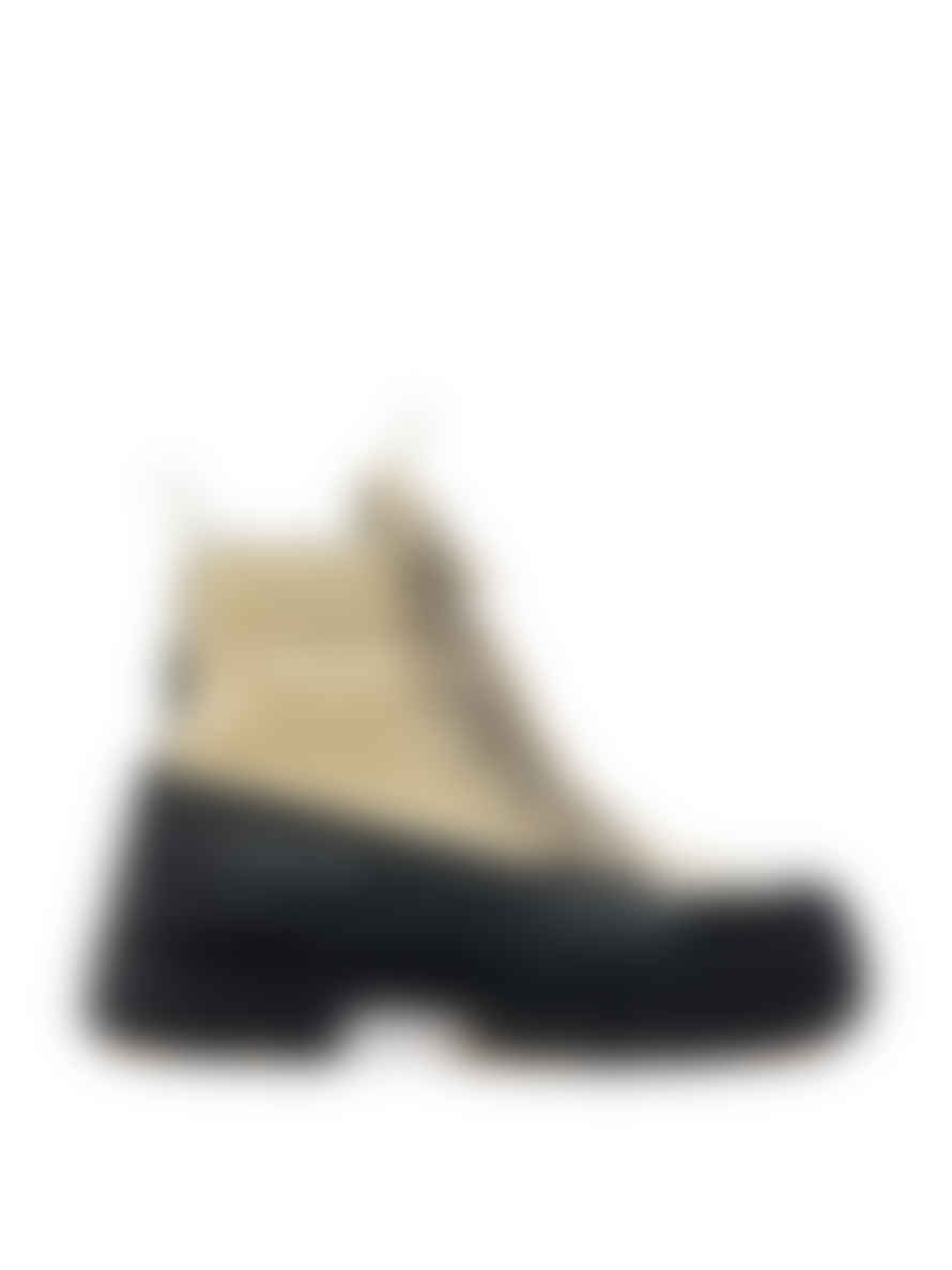 Filling Pieces  Black and Beige Mountain Boots