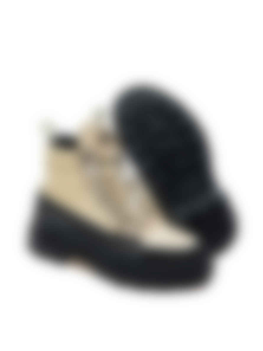 Filling Pieces  Black and Beige Mountain Boots