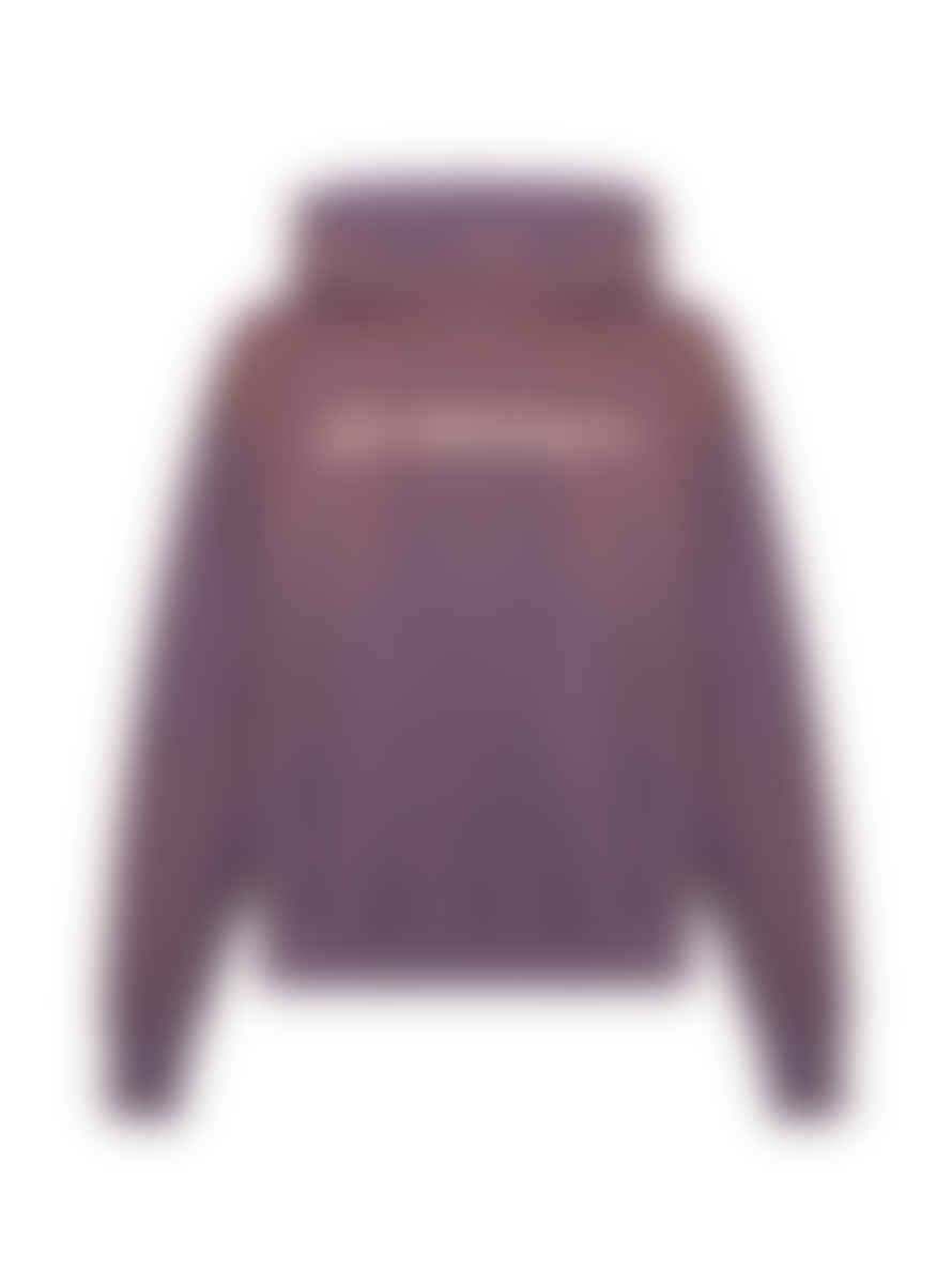 Off White Aubergine Laundry Logo Skate Hoodie