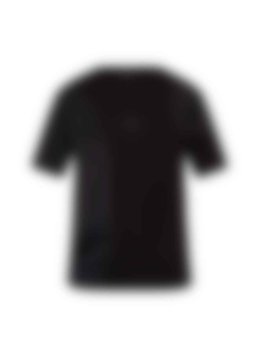 MONCLER Black Logo Mixed Media T Shirt