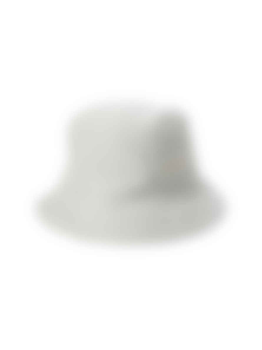 Isabel Marant Light Grey Wool Felt Giorgia Logo Bucket Hat