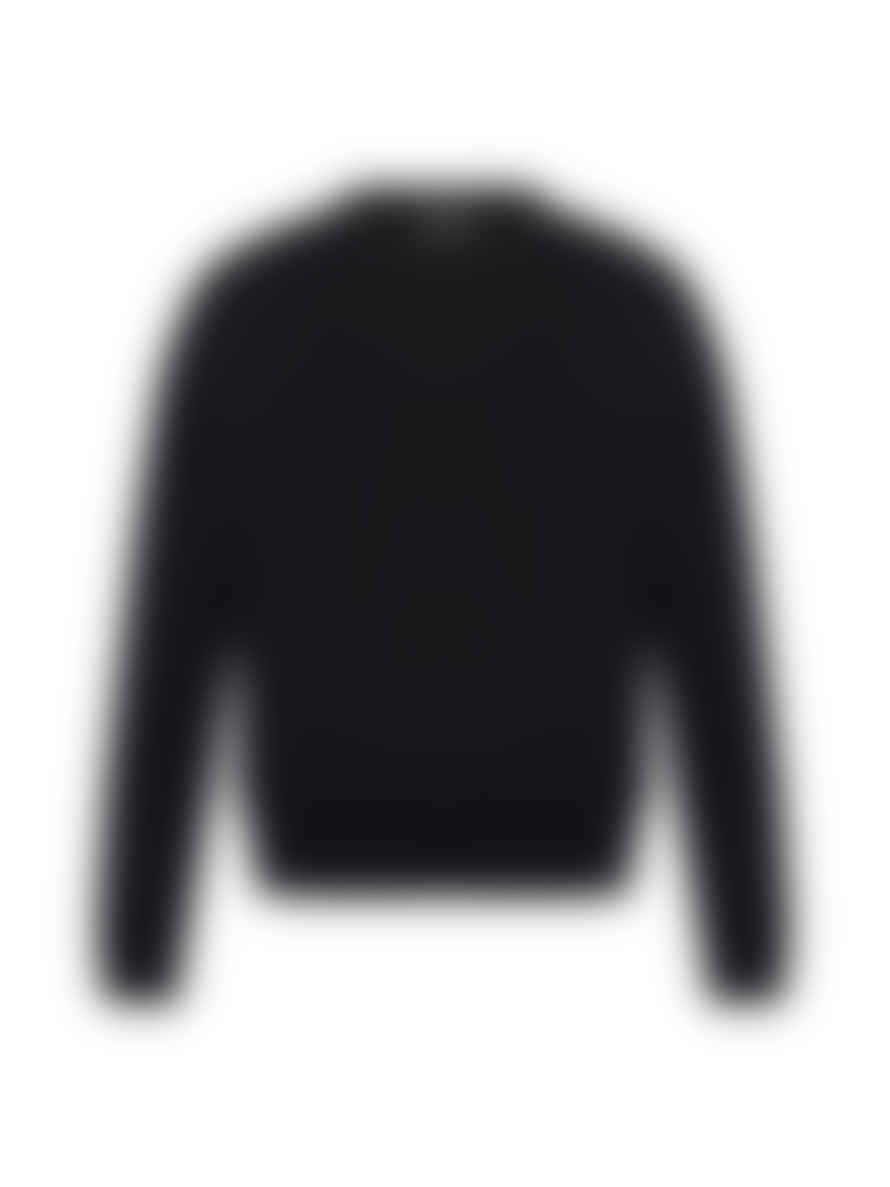 AMI Paris Black De Coeur Logo Sweater