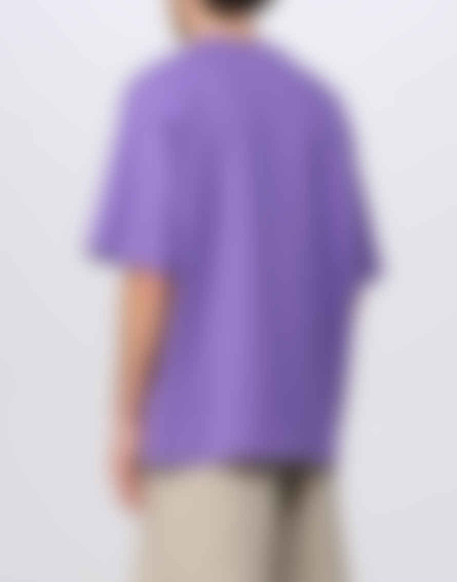 Acne Studios Iris Purple Exford Inflate Logo T Shirt