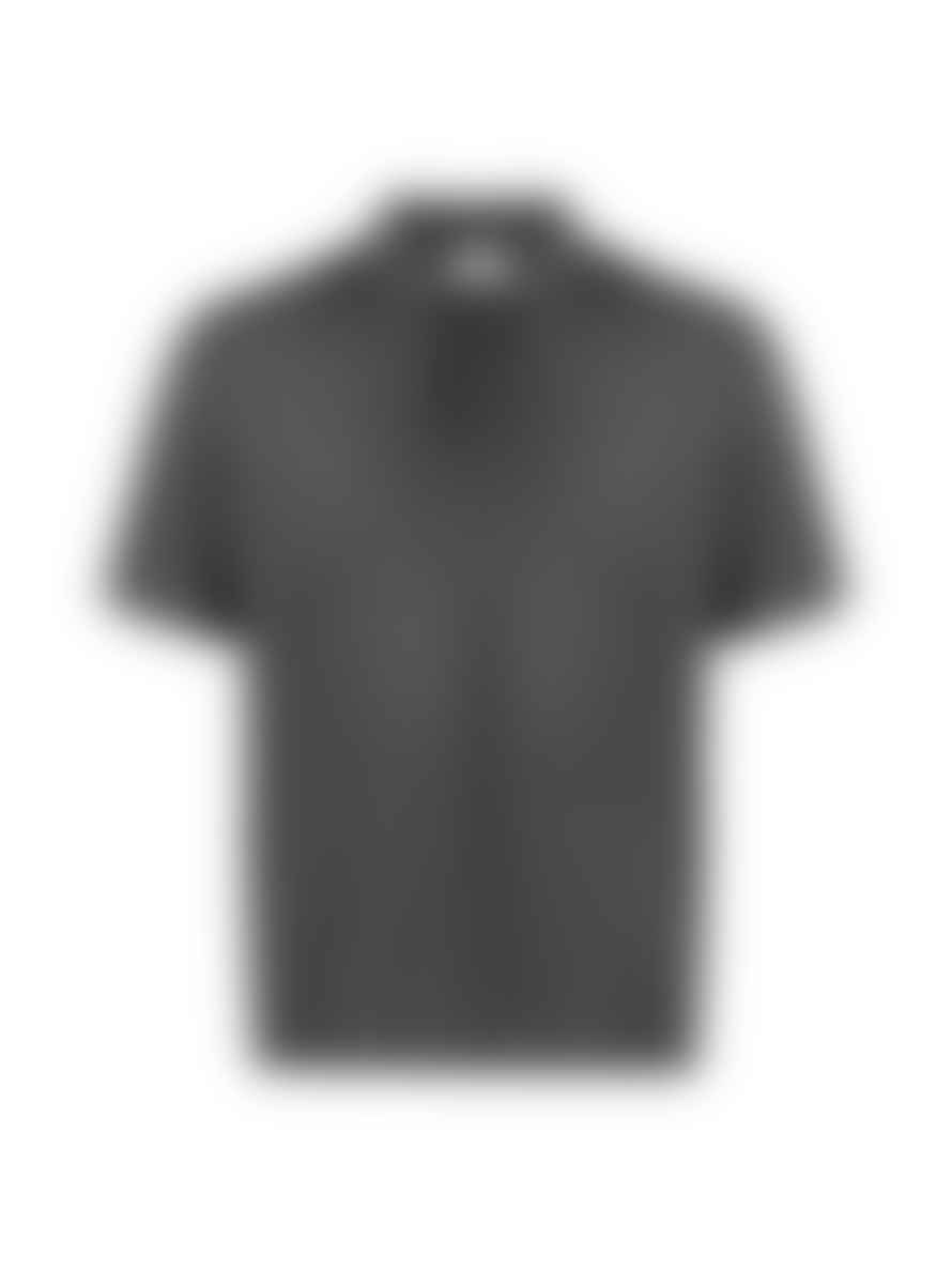 Saint Laurent Dark Grey Cassandre Ysl Logo Polo Shirt