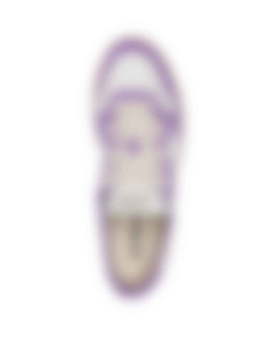 Autry White and Lavender Medalist 01 Low Sneakers