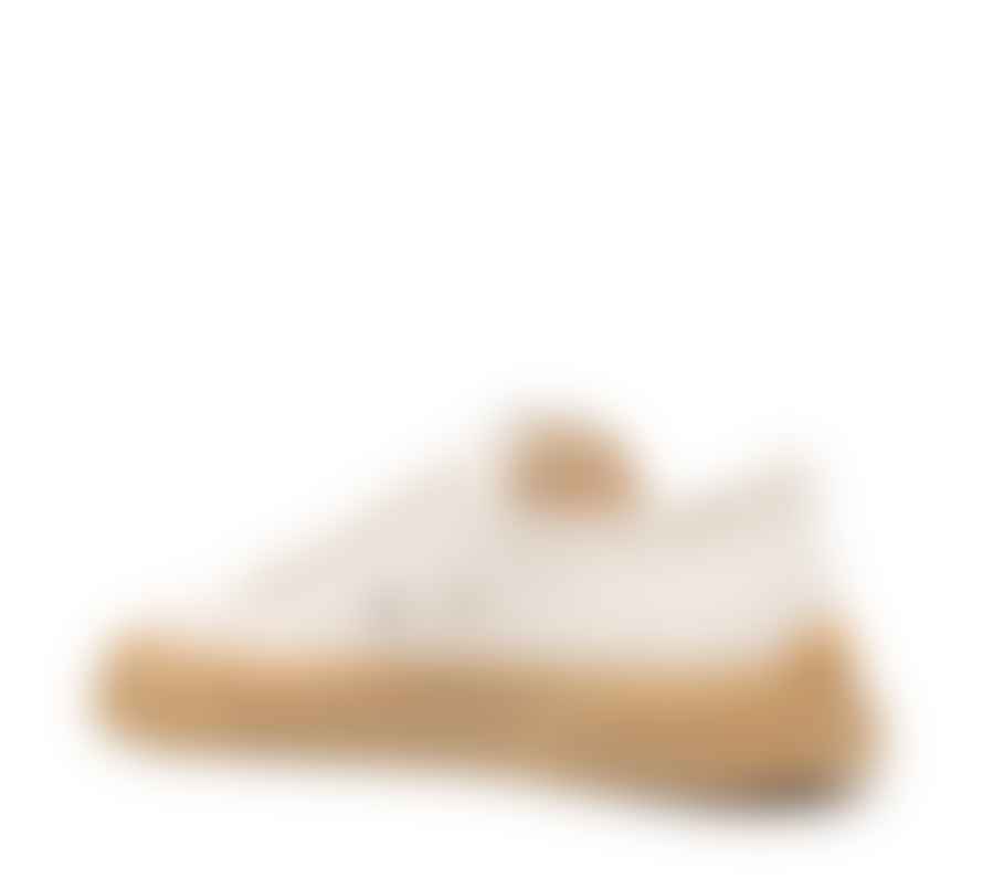 AMI Paris Off White and Beige De Coeur Low Top Sneakers