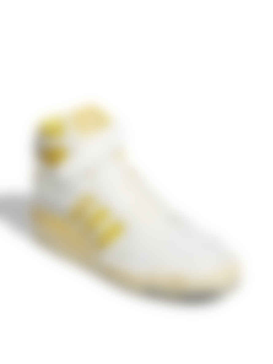 Adidas  Cloud White and Hazy Yellow Forum 84 Hi Aec Sneakers