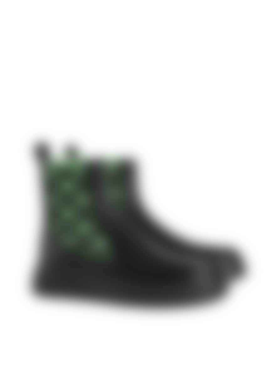 Gucci Black Gg Supreme Monogram Ankle Boots