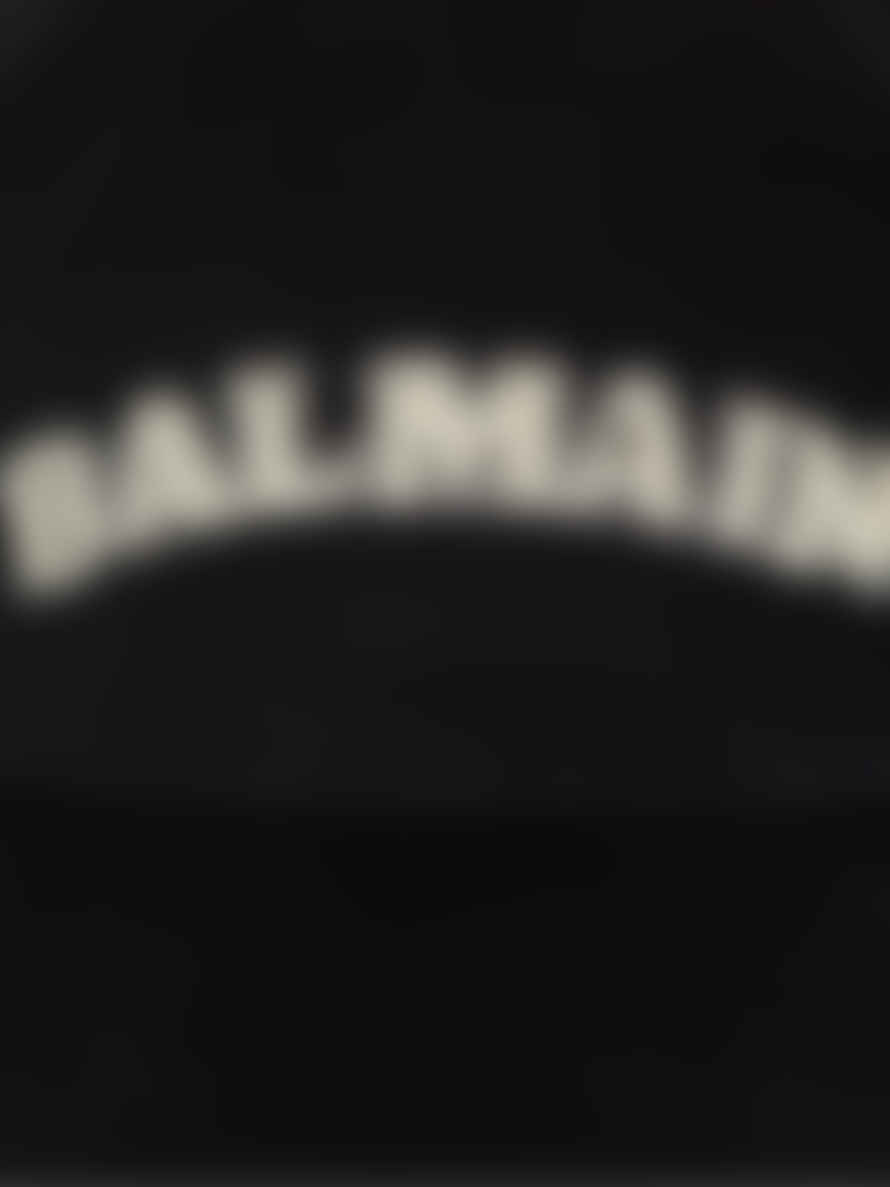 Balmain Black Embroidered Logo Baseball Cap