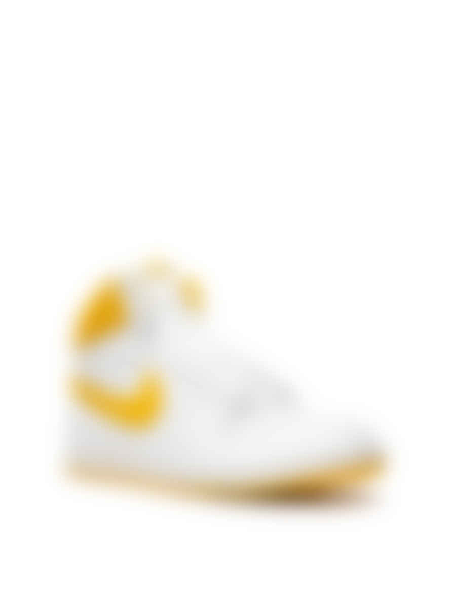 Nike White and University Gold Jordan Air Ship SP Sneakers