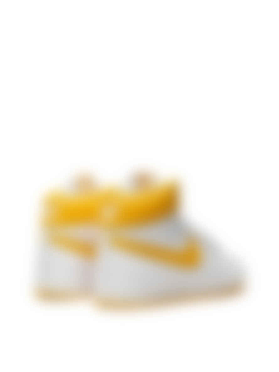 Nike White and University Gold Jordan Air Ship SP Sneakers