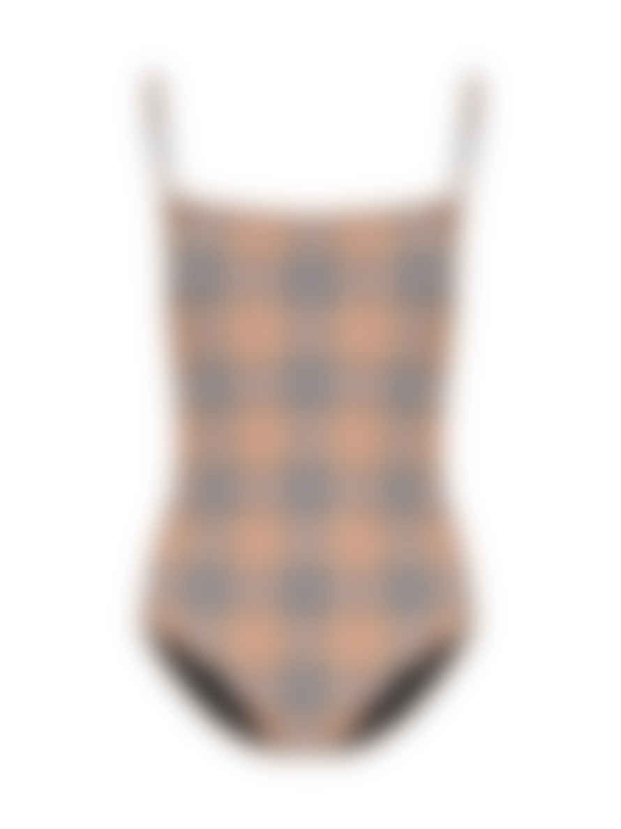 Burberry  Archive Beige Vintage Check Logo One Piece Swimsuit